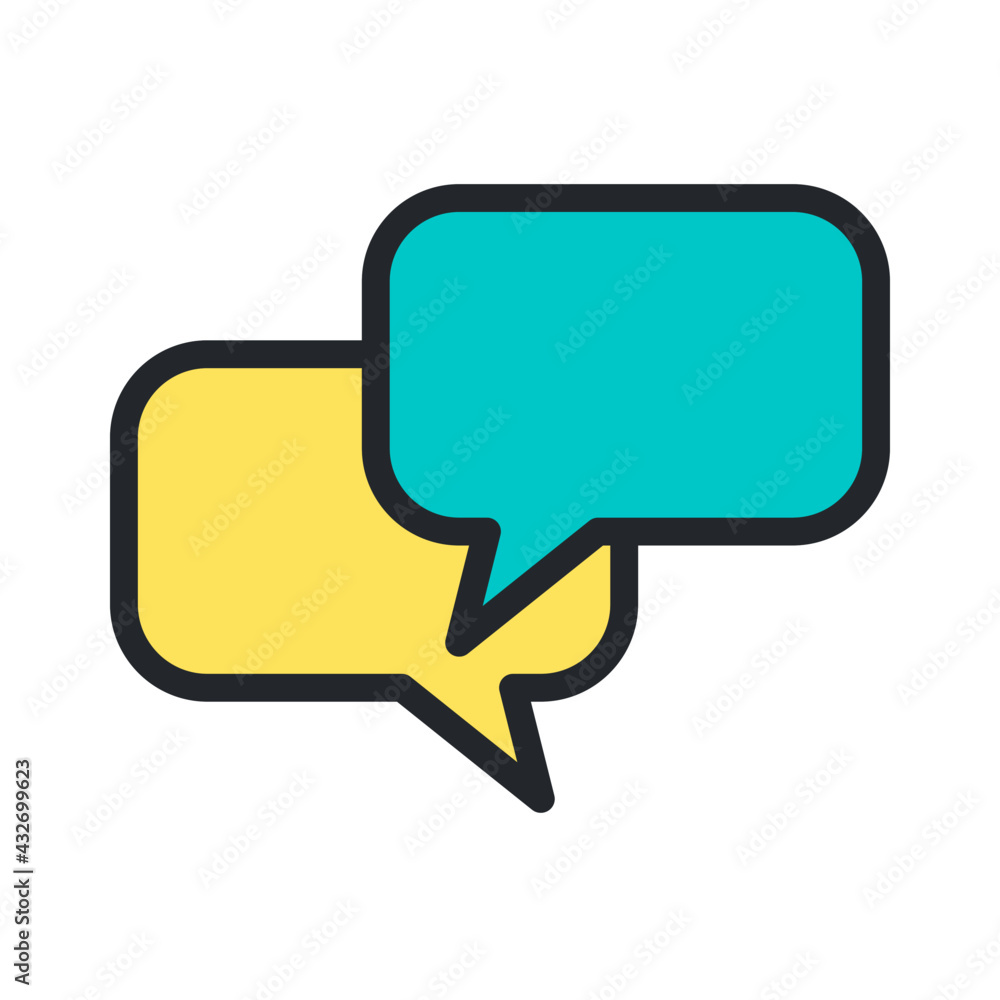 Naklejka premium Chat bubbles icon