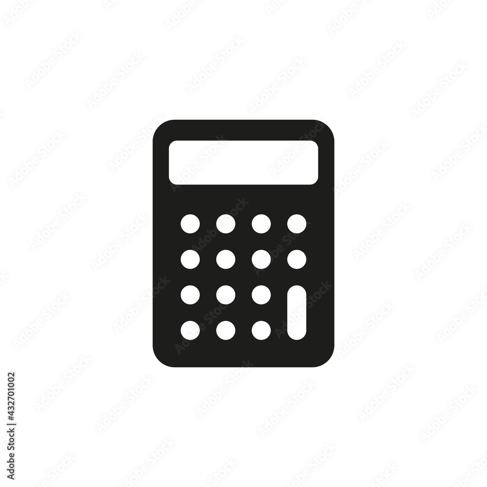 Calculator icon isolated on white background. Calculator icon isolated on white background.