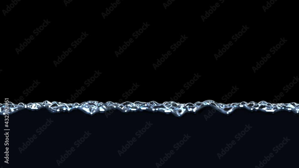 Realistic looping 60 fps 3D animation of the dark water splashing against black screen rendered in UHD with alpha matte Realistic looping 60 fps 3D animation of the dark water splashing against black screen rendered in UHD with alpha matte
