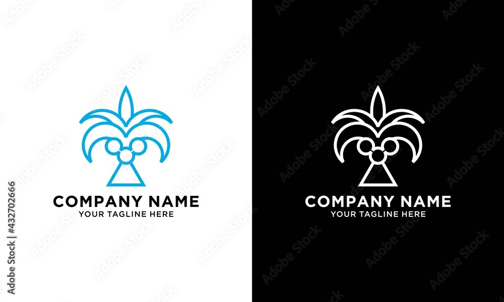Palm tree outline icon. linear style sign for mobile concept and web design. Tropical plant simple line vector icon. Symbol, logo illustration. Pixel perfect vector graphics