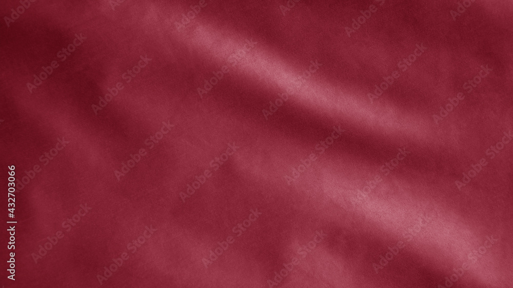 Red textile cloth flag with soft waves. Concept signs symbols communism Red textile cloth flag with soft waves. Concept signs symbols communism