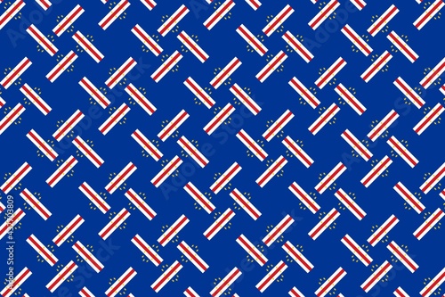 Simple geometric pattern in the colors of the national flag of Cape Verde