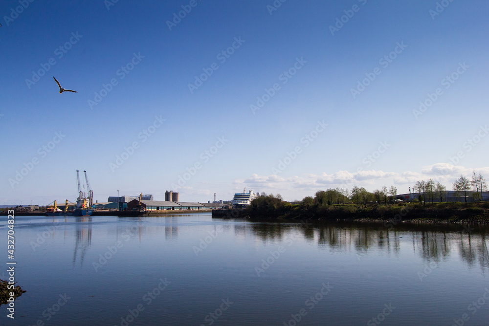 The river Clyde, on a sunny spring morning 