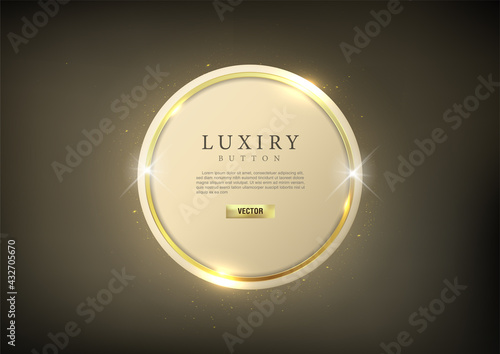 Button set web glossy luxury Gold