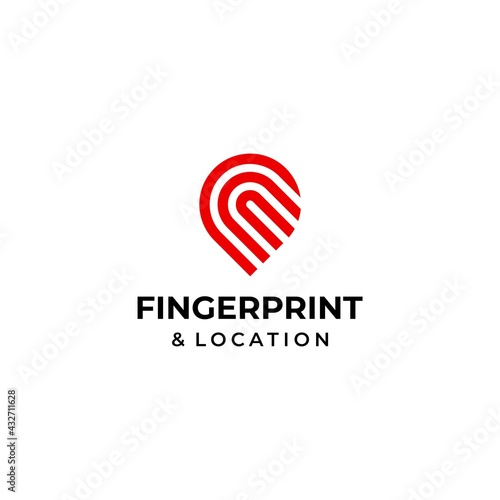 Very modern and sophisticated logo about fingerprint and location.
EPS10, Vector.