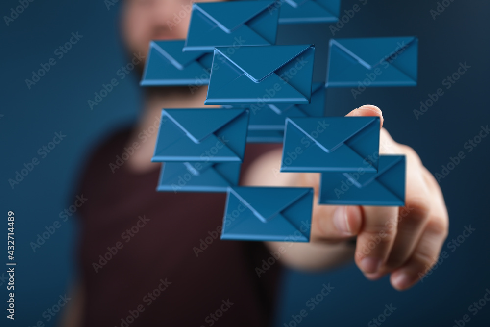 email marketing concept, send e-mail or newsletter. email marketing concept, send e-mail or newsletter.