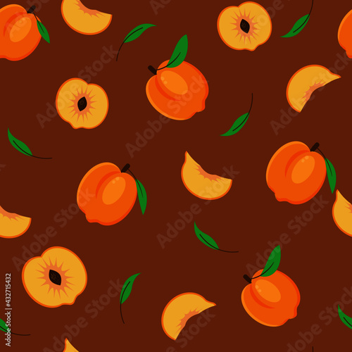 patern with peaches