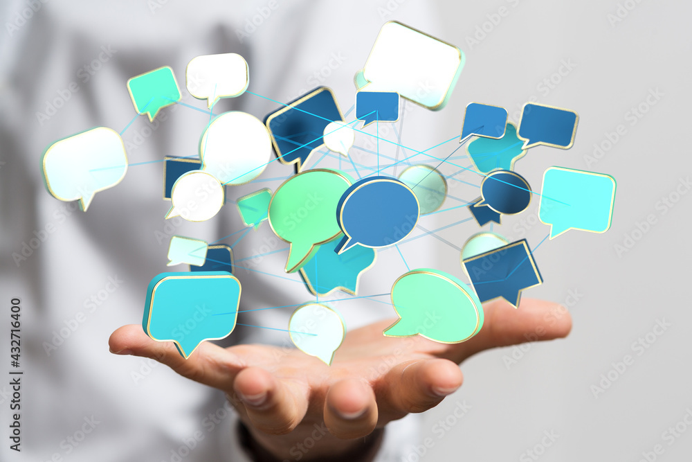 communication speak bubble digital concept communication speak bubble digital concept