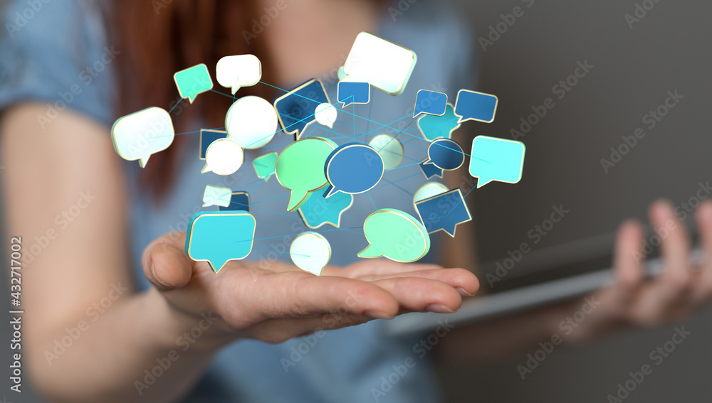 communication speak bubble digital concept communication speak bubble digital concept