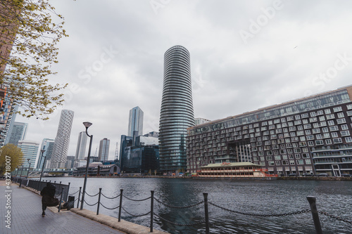 The view of the Millwall Inner Dock at the Isle of Dogs photo