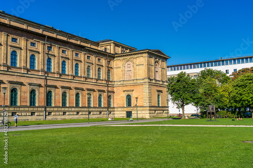 View of the historic palace and museum Alte Pinakothek in Munich in Bavaria photo