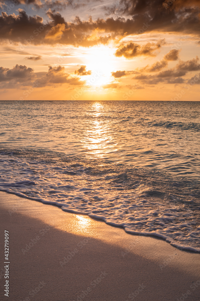coucher de soleil sur la plage