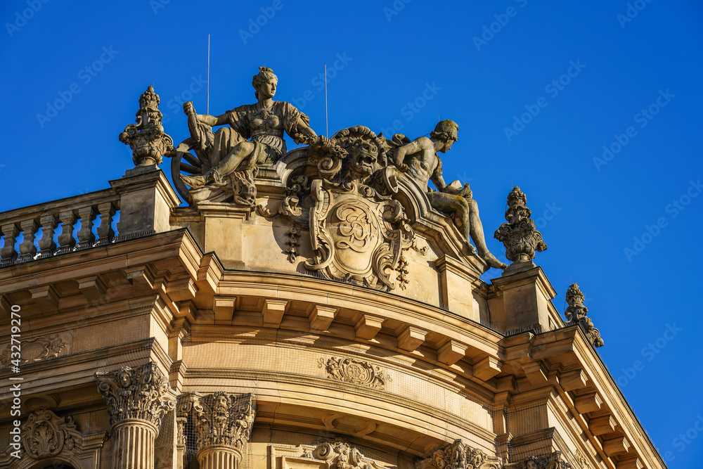 Baroque revival styled old Stock Exchange in Munich, Bavaria, Germany