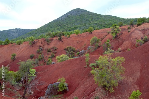 The red clay hills of 