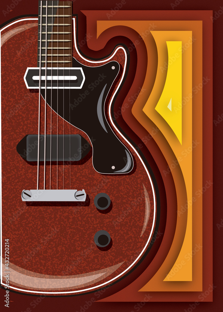 Obraz premium Ilustración de Guitarra