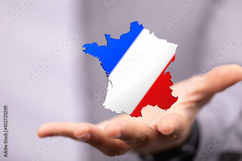 Digital France map country 3d