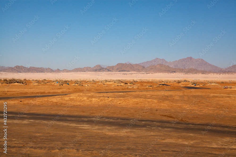 Desert Egypt, mountains sands