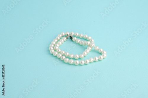 white pearls on a clean background