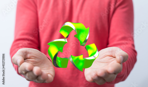 Wallpaper Mural Concept of recycling - 3d rendering eco Torontodigital.ca