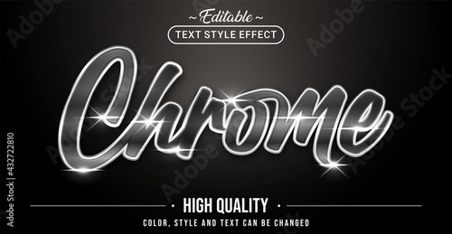 Editable text style effect - Chrome text style theme.