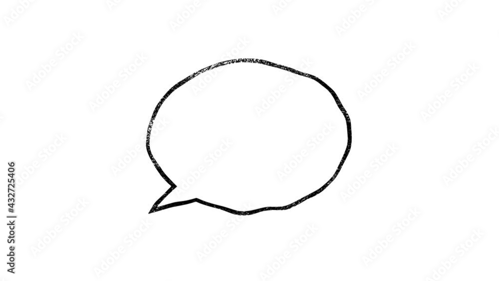 Thinking cartoon cloud bubble sketch doodles being animated. Hand-drawn moving scribble on white background Thinking cartoon cloud bubble sketch doodles being animated. Hand-drawn moving scribble on white background