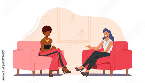 Tv Night Show with Guest. Elegant Celebrity Character Giving Interview to Television Presenter in Broadcasting Studio