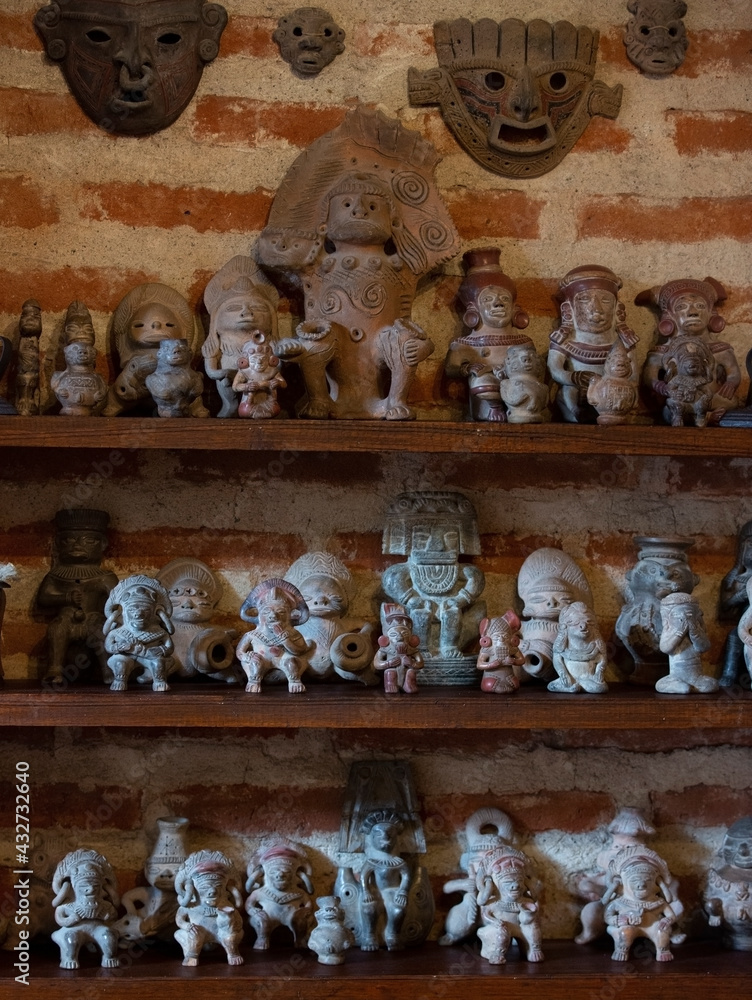 pre-columbian Colombian stone figures collection 