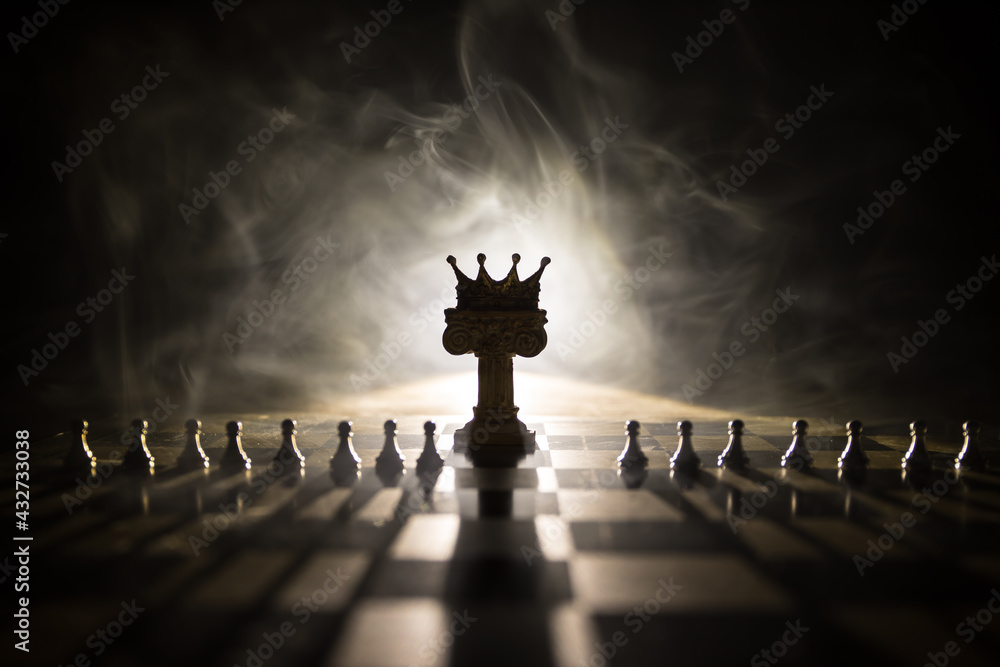 Chess Board Game Business Concept Light Stock Photo (Edit Now) 1183508236