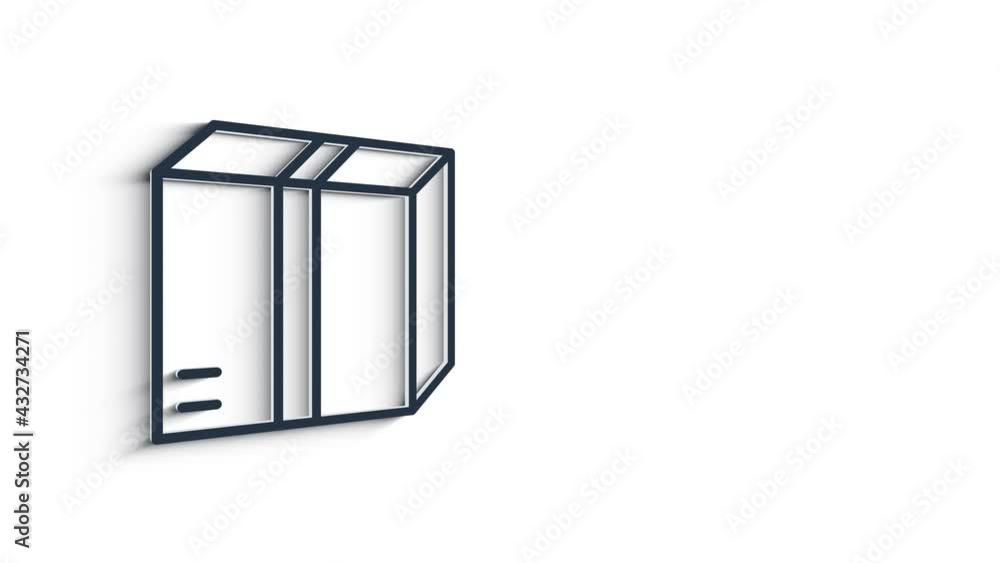 Map navigation 3D shadow icon isolated on white background. Outline web icon. Motion graphics. Map navigation 3D shadow icon isolated on white background. Outline web icon. Motion graphics.