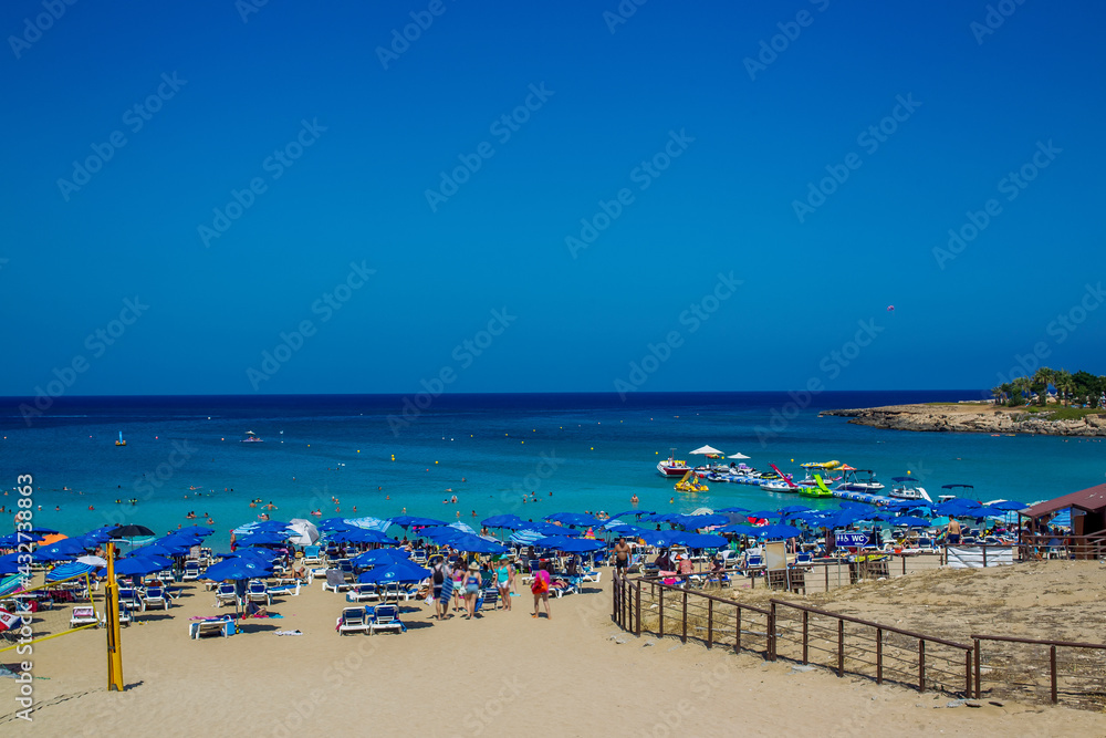 Amazing e beach Protaras ( Fig tree bay) next to Protaras in august - Mediterranean  resort!