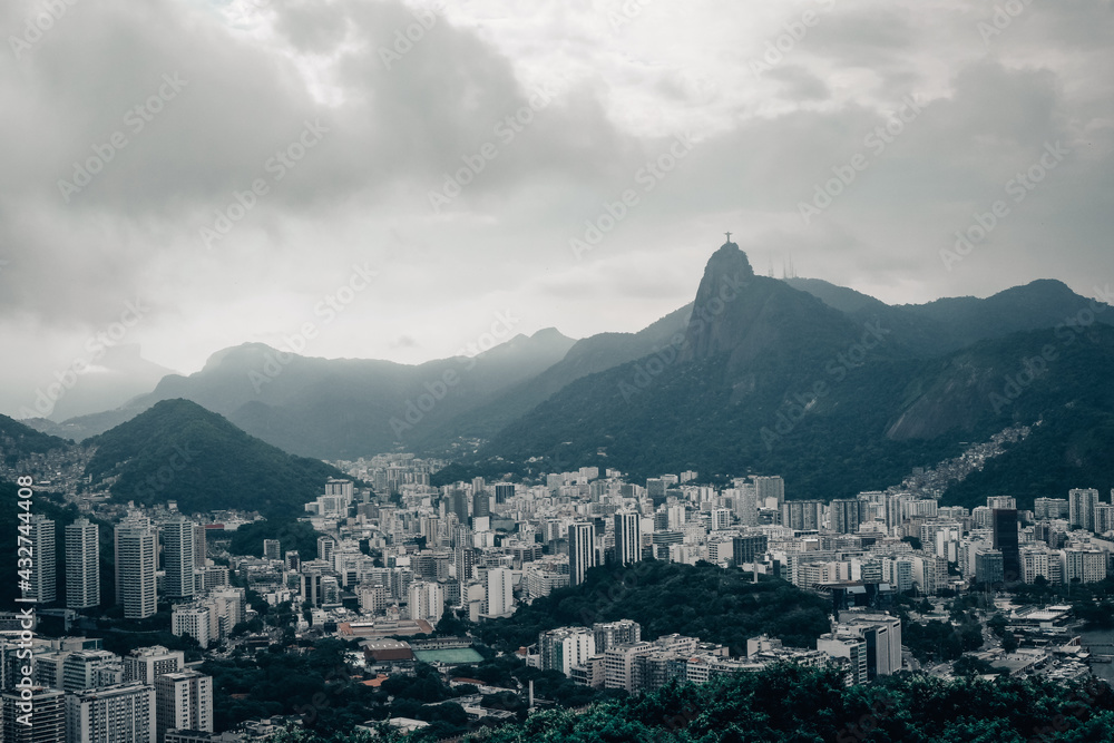 Skyline of Rio de Janeiro taken from the top of Pão de Açúcar / Sugarloaf Mountain