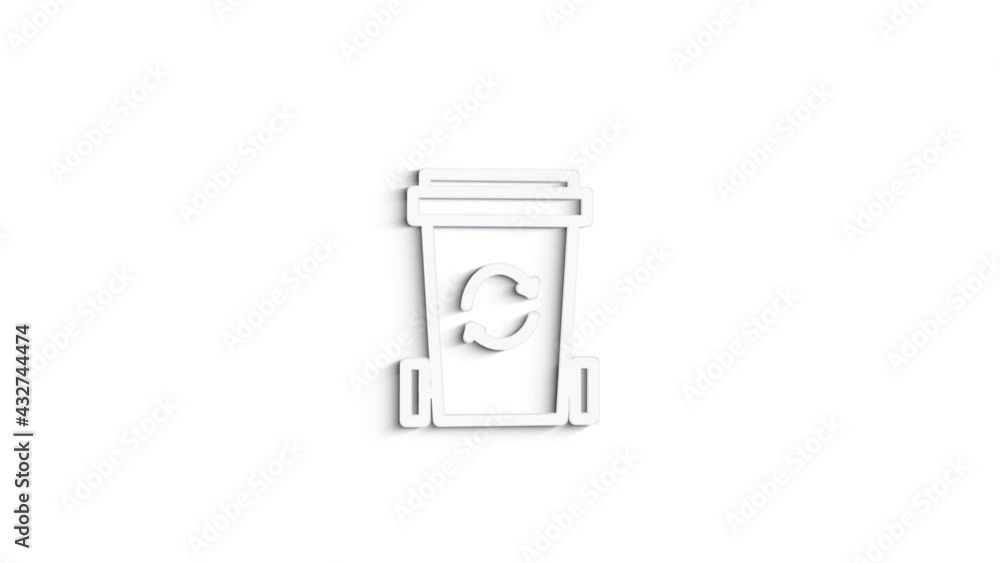 Recycle 3D shadow Icon. Save The Planet. Animation with Rotating. Motion graphics. Recycle 3D shadow Icon. Save The Planet. Animation with Rotating. Motion graphics.