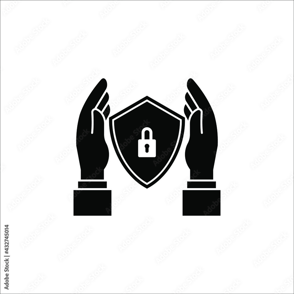 protective icon. Shield security symbol in trendy design on white background protective icon. Shield security symbol in trendy design on white background