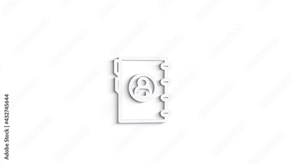 Business 3D shadow icon. Marketing network. Money line icon. Motion graphics. Business 3D shadow icon. Marketing network. Money line icon. Motion graphics.