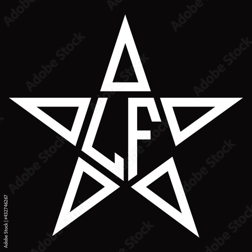 Logo monogram with star shape design template