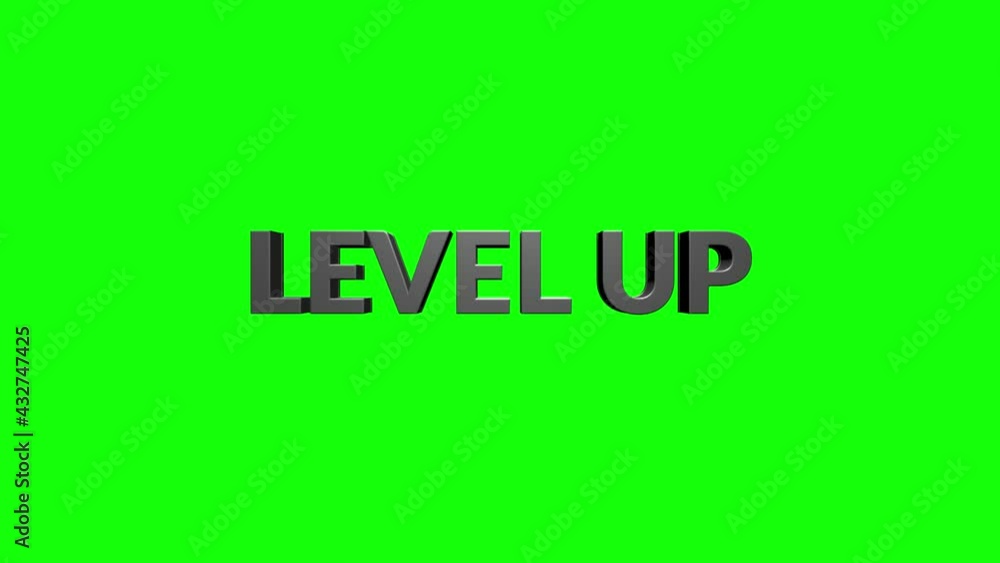 Level Up . Text Animation. Gold on white background. High quality 4k intro opener Level Up . Text Animation. Gold on white background. High quality 4k intro opener