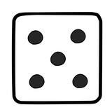 5 rolls on the dice