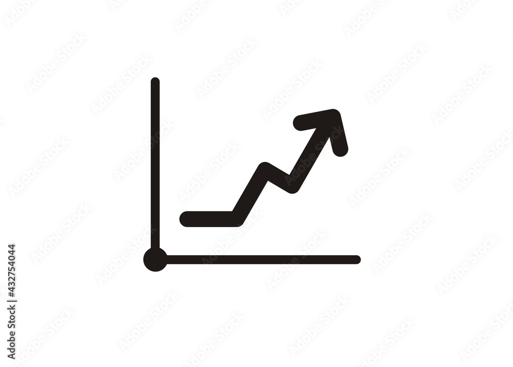 Simple illustration of chart in black and white. Simple illustration of chart in black and white.