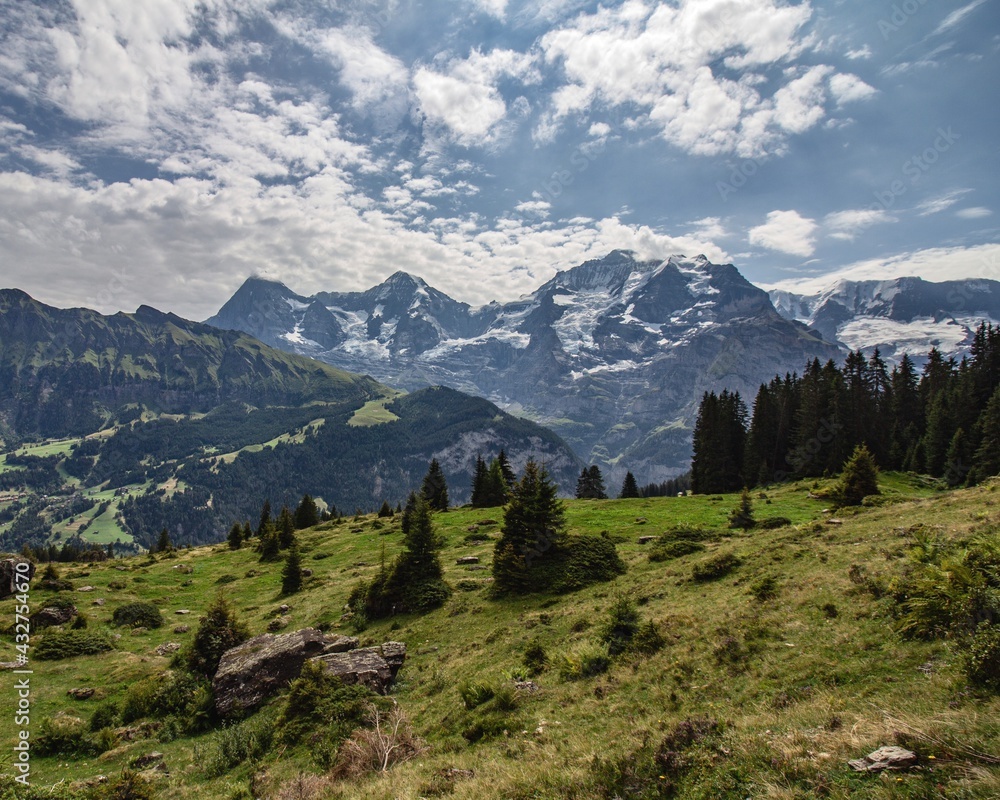 Swiss Alp peaks seen from Mürren, Switzerland

4193x3354