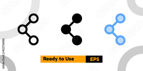 Wallpaper Mural share icon with three style for website, social media, and presentation Torontodigital.ca