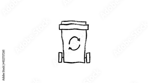 Wallpaper Mural Coffee cup icon hand draw icon. Motion graphics. Torontodigital.ca
