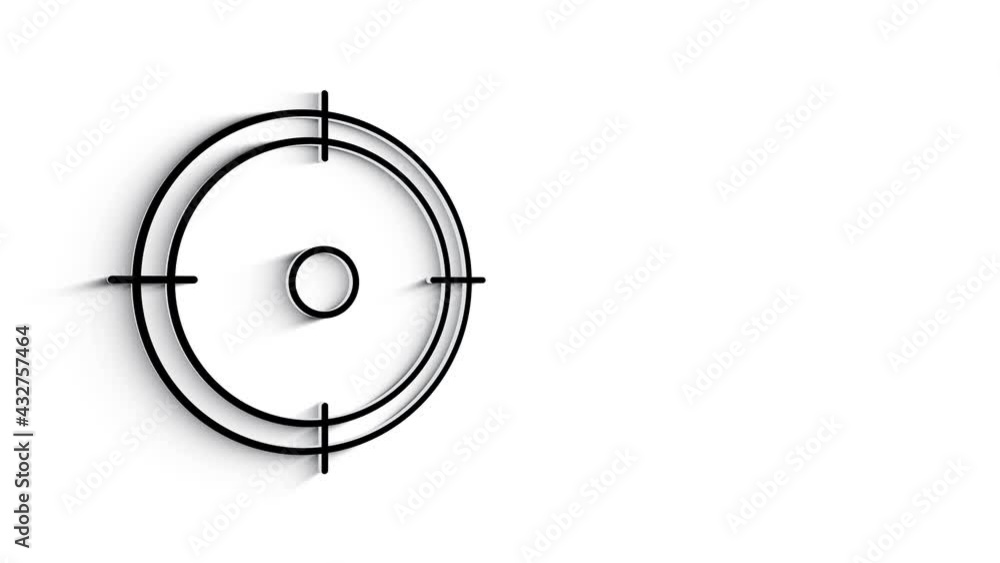 Business 3D shadow icon. Marketing network. Money line icon. Motion graphics. Business 3D shadow icon. Marketing network. Money line icon. Motion graphics.