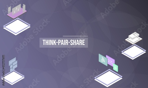 Think-pair-share concept on abstract design
