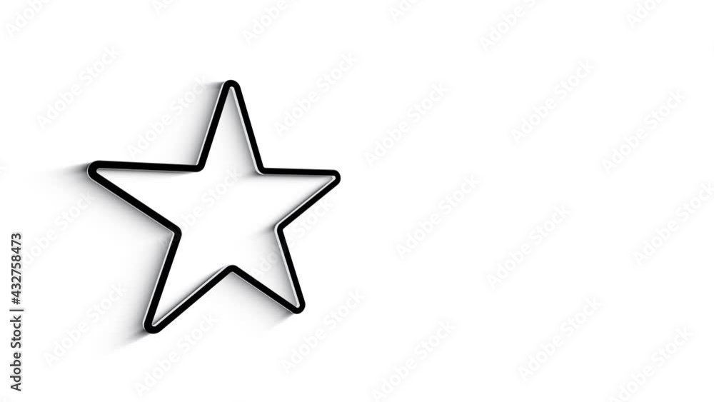 Social media 3D shadow icon design isolated on white background. Outline web icon. Motion graphics. Social media 3D shadow icon design isolated on white background. Outline web icon. Motion graphics.