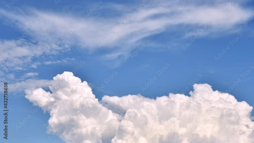 4K Time lapse, Beautiful motions white clouds on blue sky background. 4K Time lapse, Beautiful motions white clouds on blue sky background.