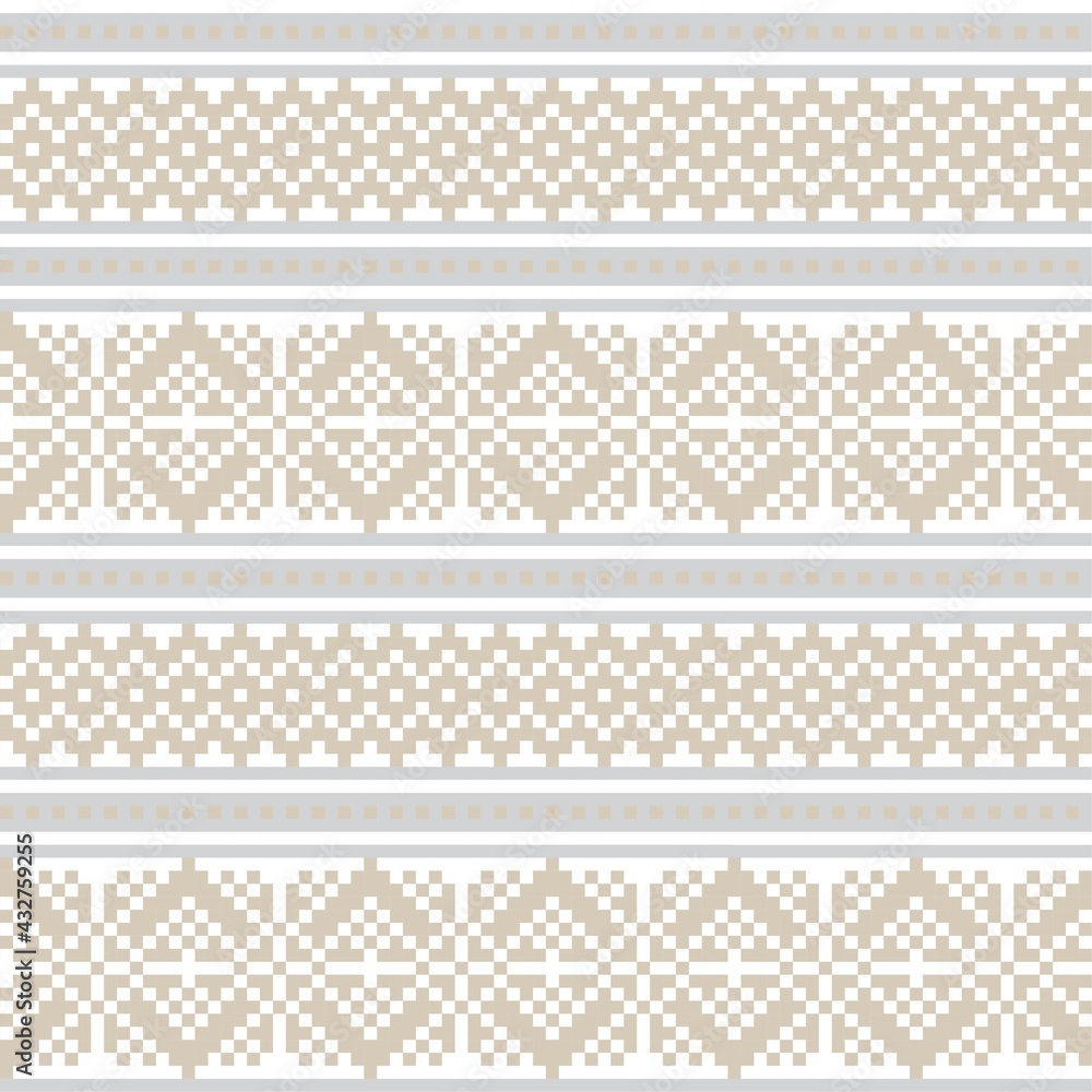Brown Christmas Fair Isle Seamless Pattern Background Brown Christmas Fair Isle Seamless Pattern Background