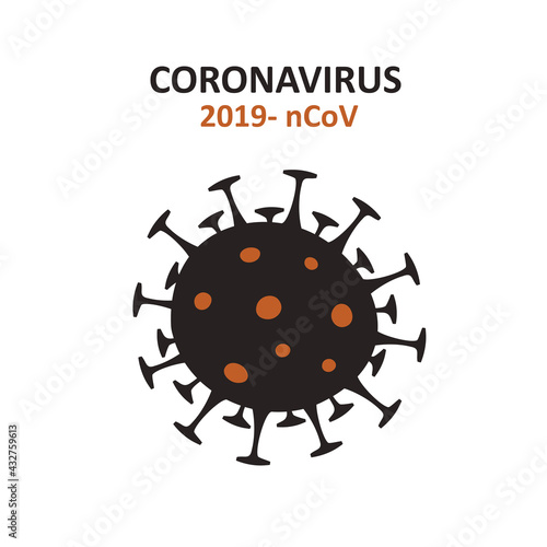 Corona virus icon.Coronavirus 2019-nCoV. Influenza pandemic