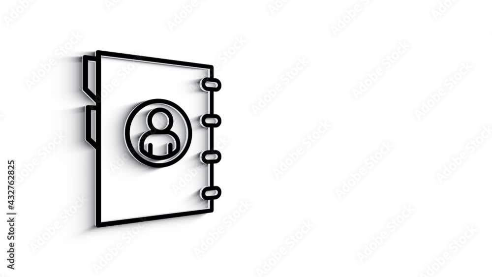 Business 3D shadow icon. Marketing network. Money line icon. Motion graphics. Business 3D shadow icon. Marketing network. Money line icon. Motion graphics.