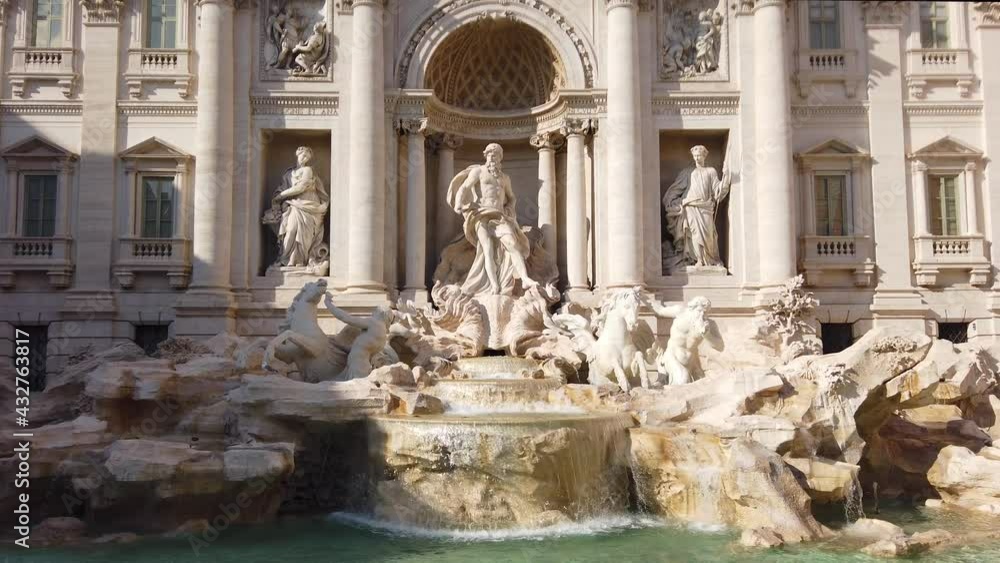 Trevi Fountain, one of the most famous fountains in the world, in Rome, Italy Trevi Fountain, one of the most famous fountains in the world, in Rome, Italy