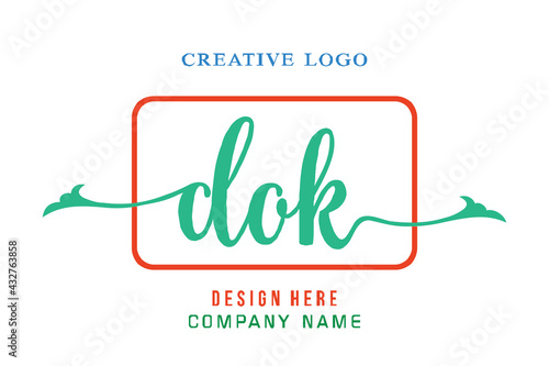 DOK lettering logo is simple, easy to understand and authoritative